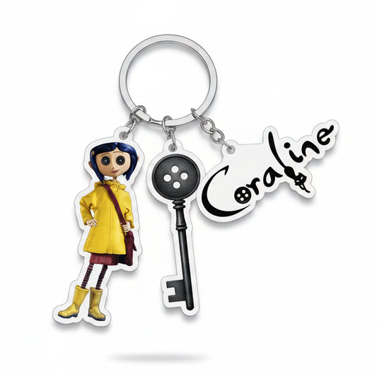 Buttonlab™ Coraline 3-Charms Keychain