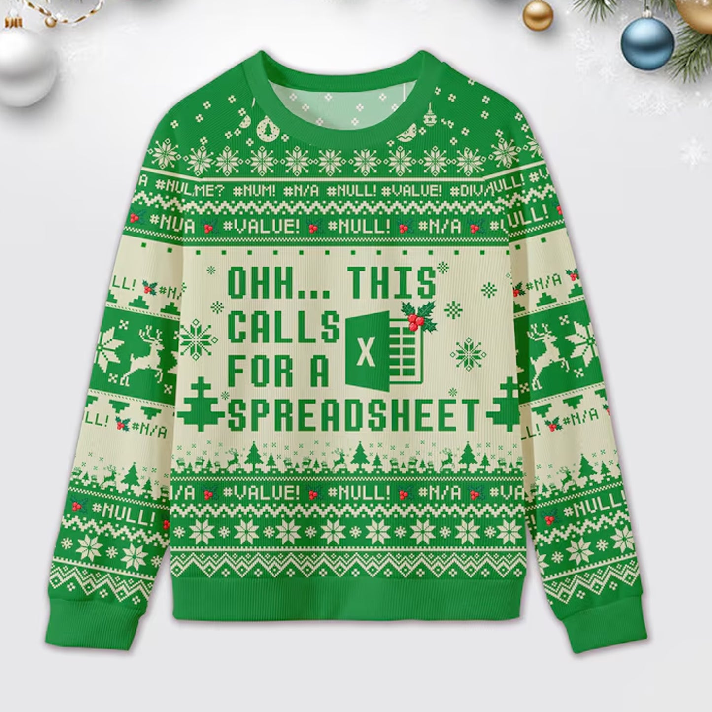 Ohh...This Calls for a Spreadsheet Ugly Christmas Sweater