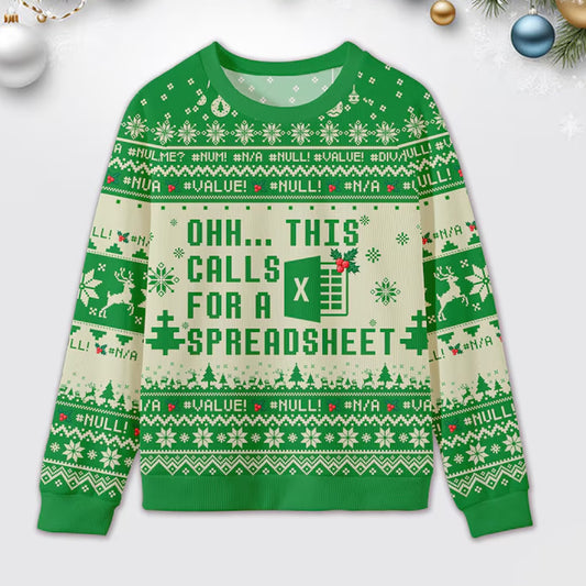Ohh...This Calls for a Spreadsheet Ugly Christmas Sweater
