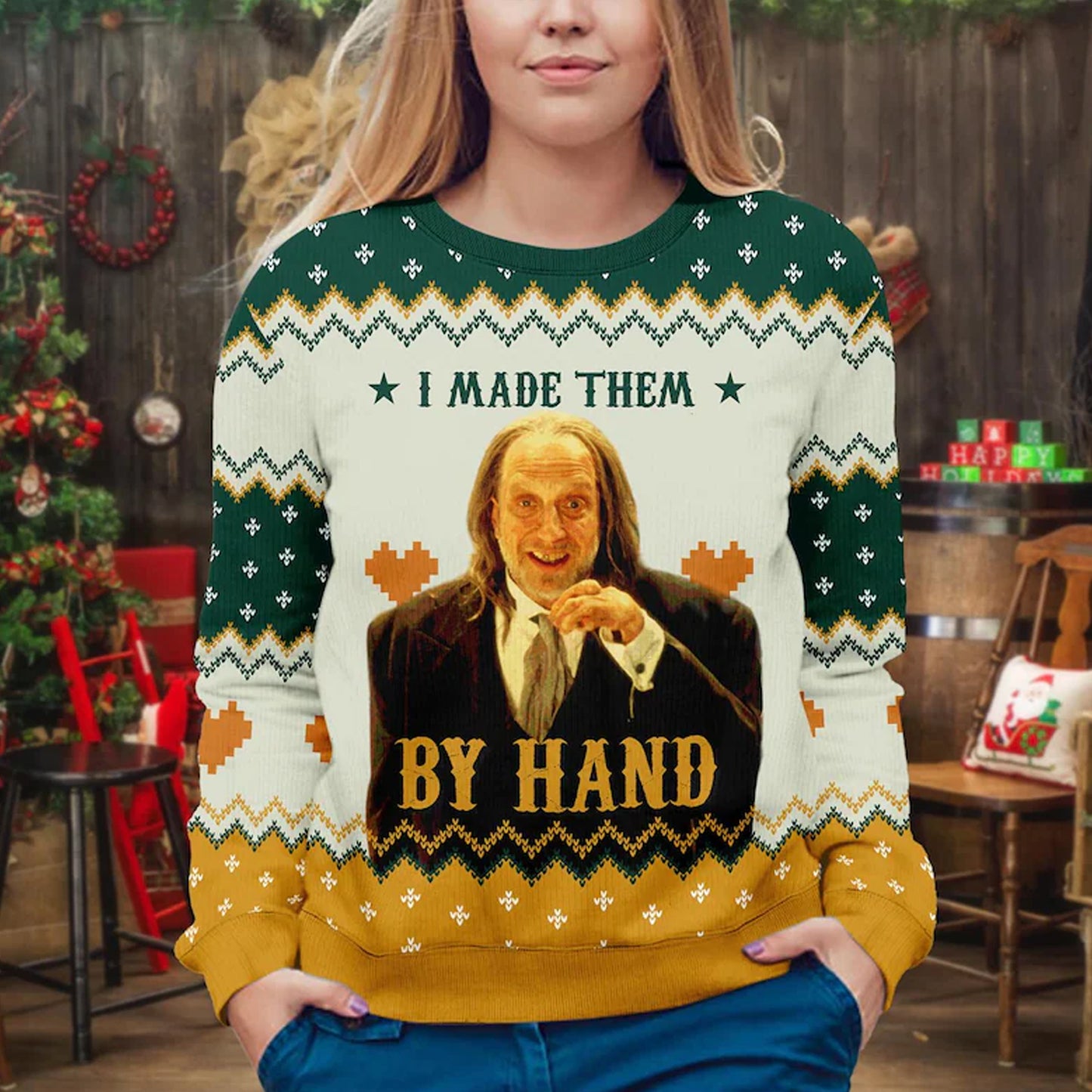 Unisex I Made Them By Hand Ugly Sweater