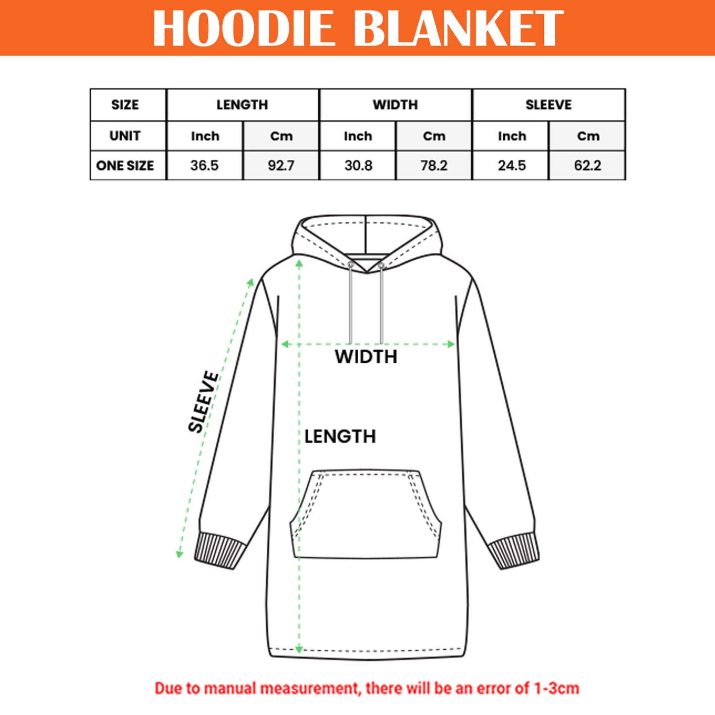 Buttonlab™ Ohana Means Family Oversized Hoodie Blanket