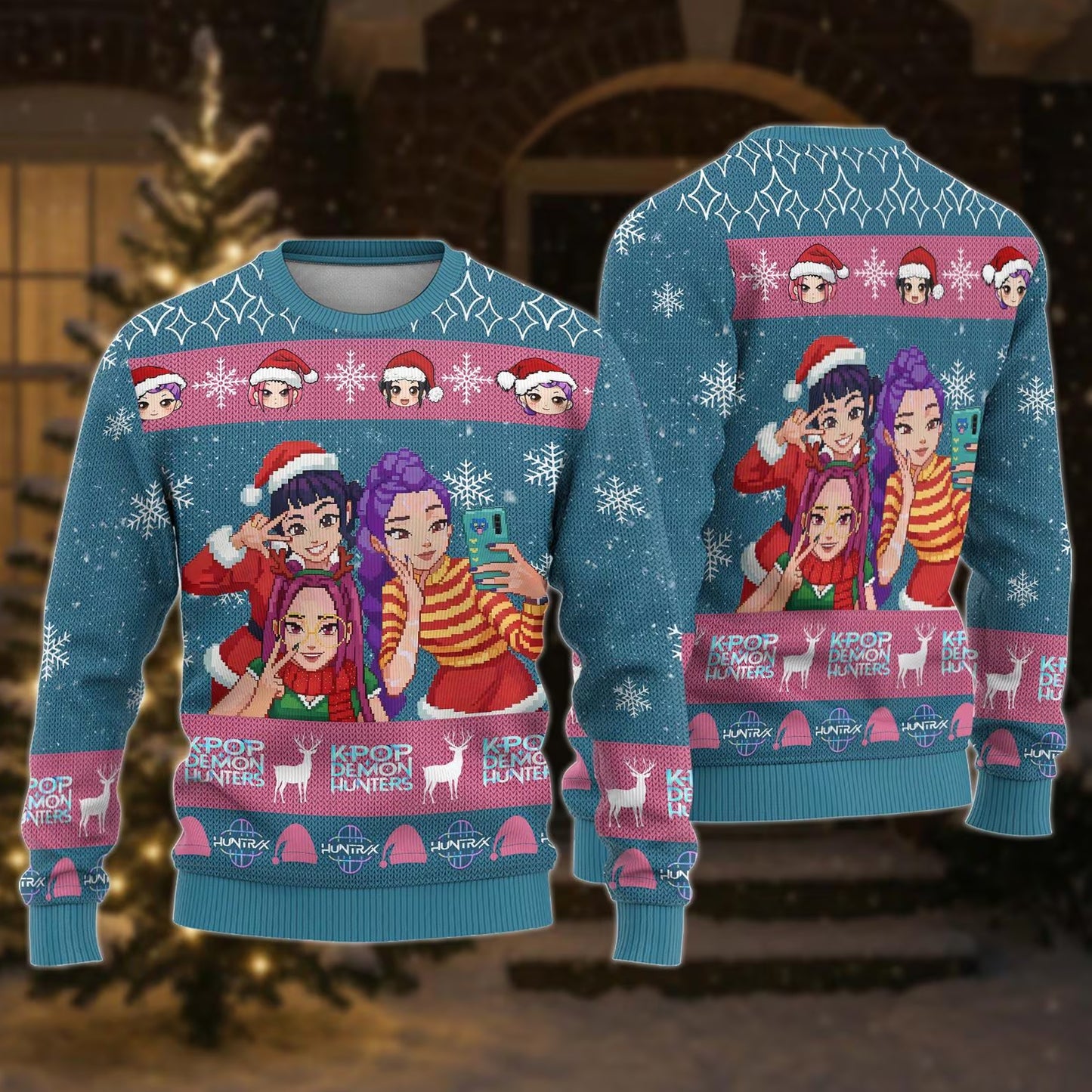 Unisex Christmas Kpop Monster Ugly Sweater