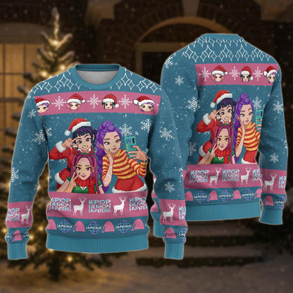 Unisex Christmas Kpop Monster Ugly Sweater