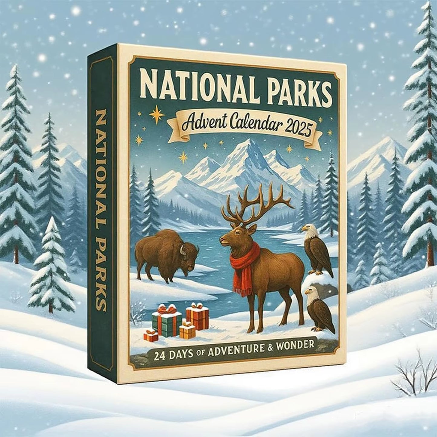 2025 National Parks Advent Calendar with 24 National Park Treasure Ornament