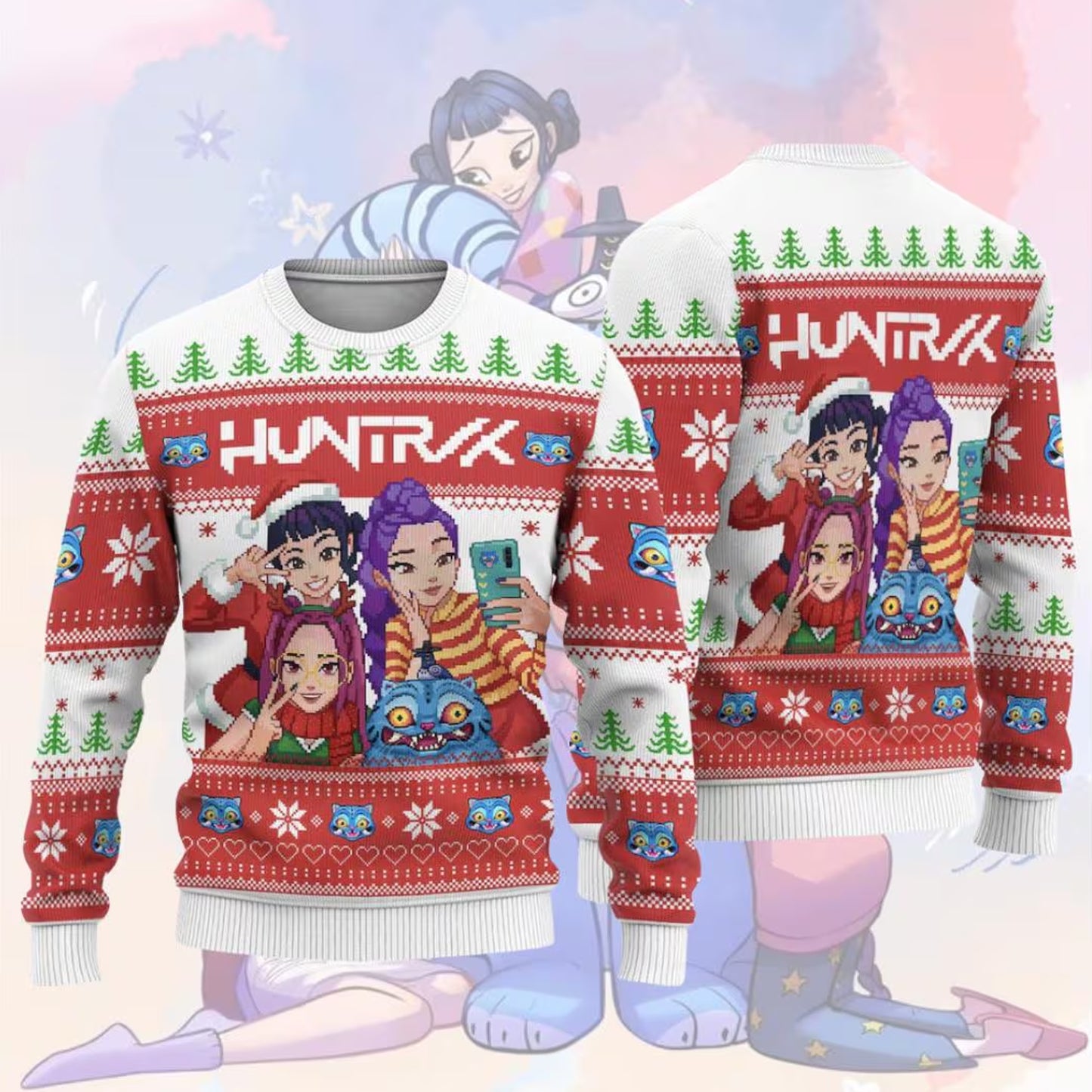 Unisex Christmas Huntrix Kpop Monster Ugly Sweater