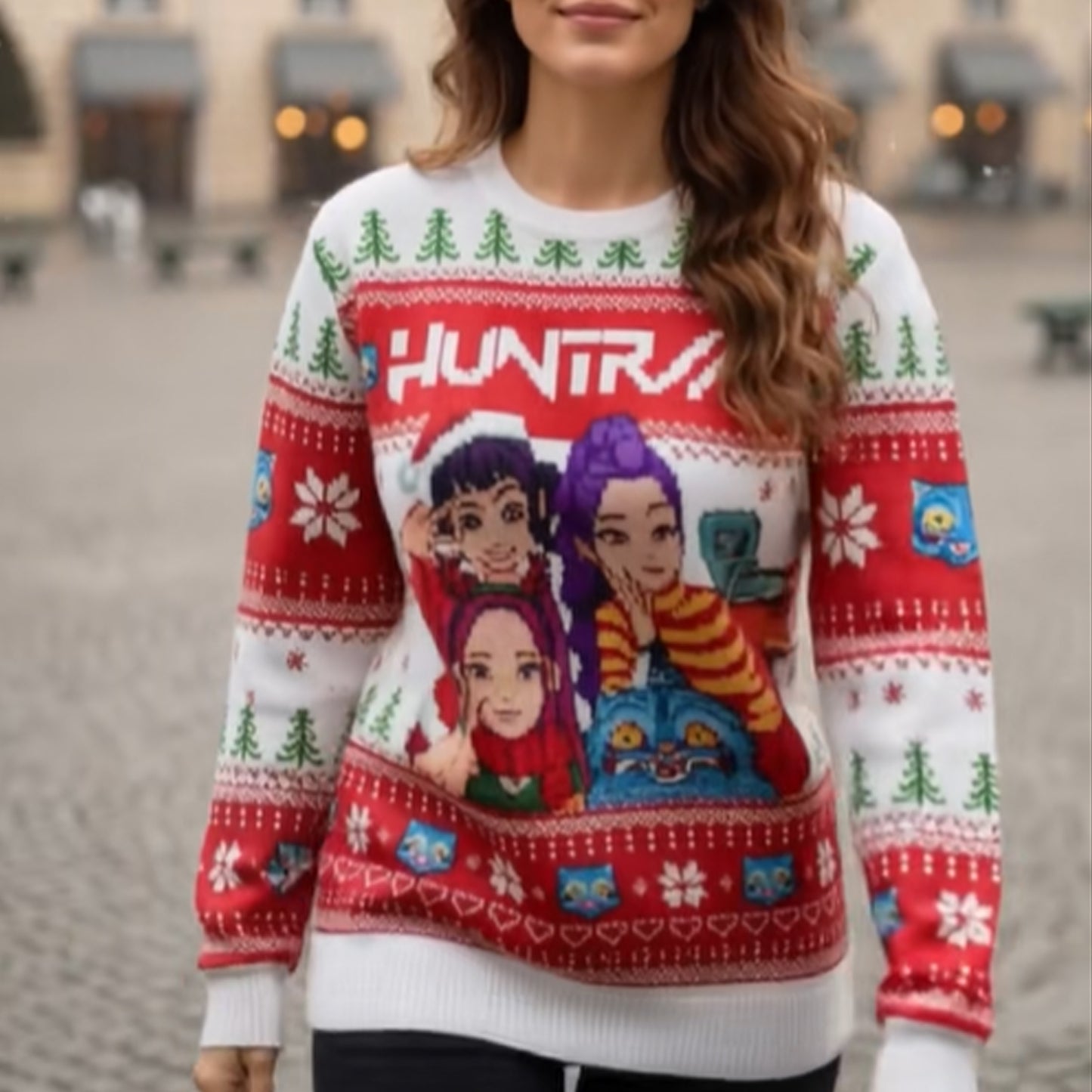 Unisex Christmas Huntrix Kpop Monster Ugly Sweater