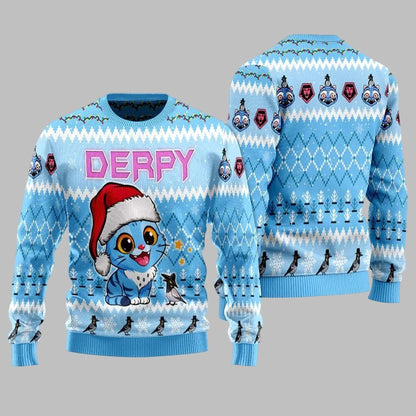 2025 Christmas Derpy Tiger Ugly Christmas Sweater