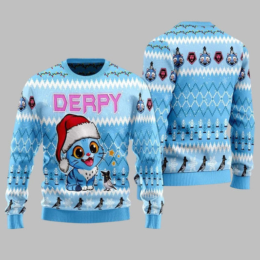 2025 Christmas Derpy Tiger Ugly Christmas Sweater