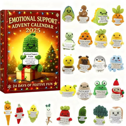 2D Flat Emotional Support Advent Calendar 2025 Birthday and Christmas Gift