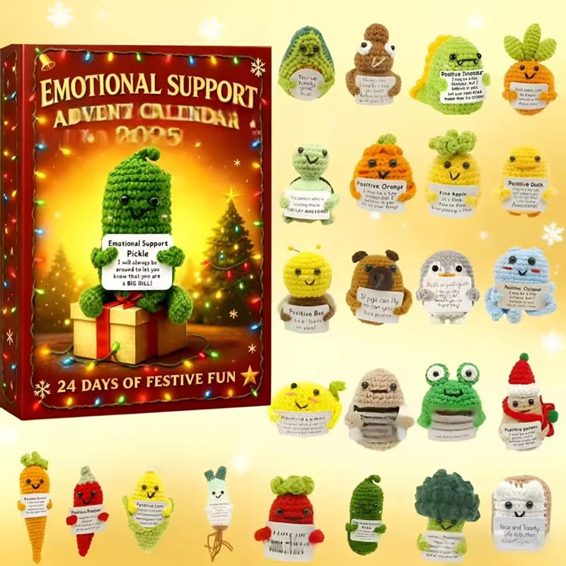 2D Flat Emotional Support Advent Calendar 2025 Birthday and Christmas Gift
