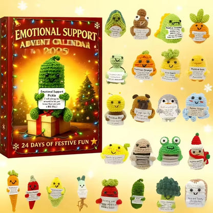 2D Flat Emotional Support Advent Calendar 2025 Birthday and Christmas Gift