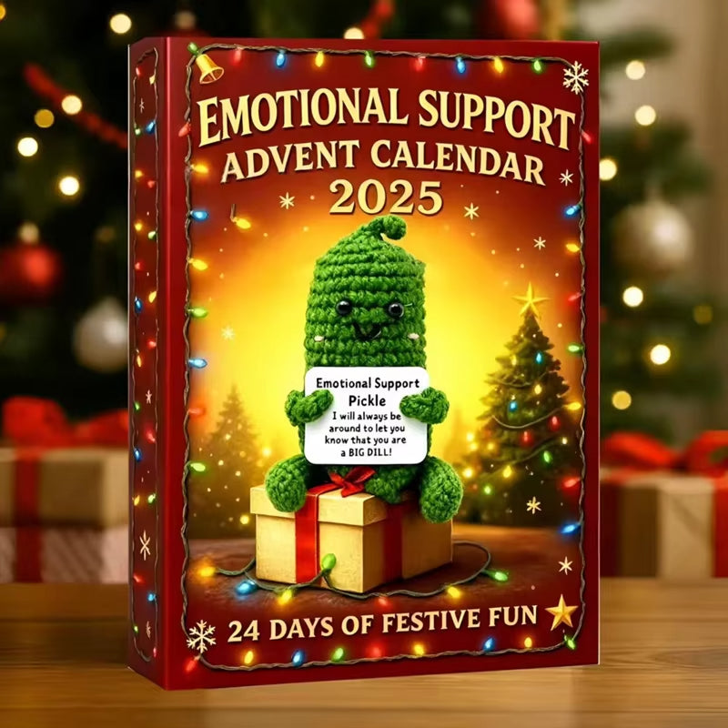 2D Flat Emotional Support Advent Calendar 2025 Birthday and Christmas Gift