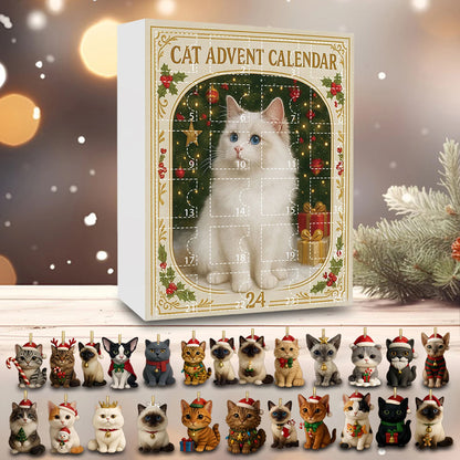 2025 Cat Christmas Calendars with 24 Pendant