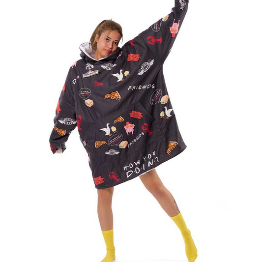 Buttonlab™ Friends Hoodie Blanket Gray