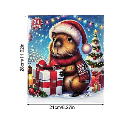 Christmas Advent Toy 2025 Capybara Miniature Doll Countdown Calendar