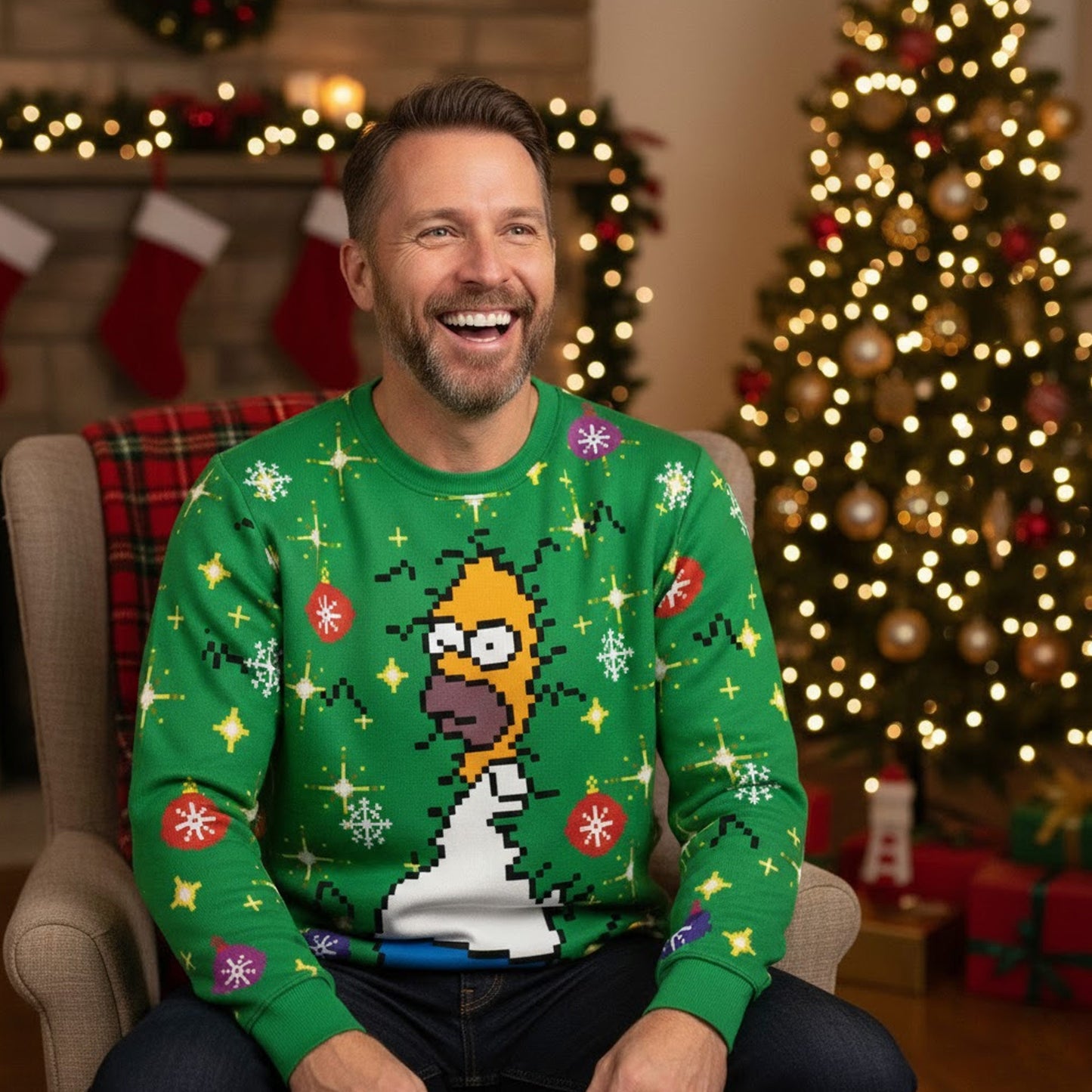 Unisex Homer Bush Meme The Simpsons Ugly Christmas Sweater