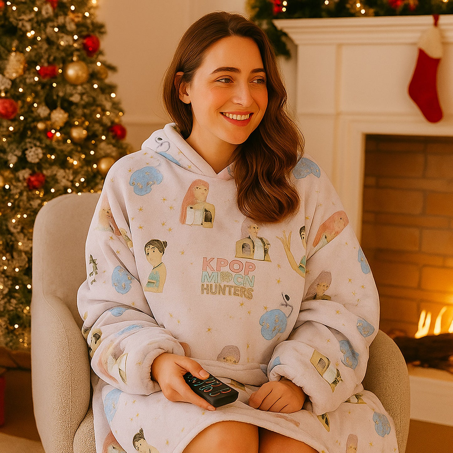 Buttonlab™ Adult Demon Hunter Oversized Adult Hoodie Blanket