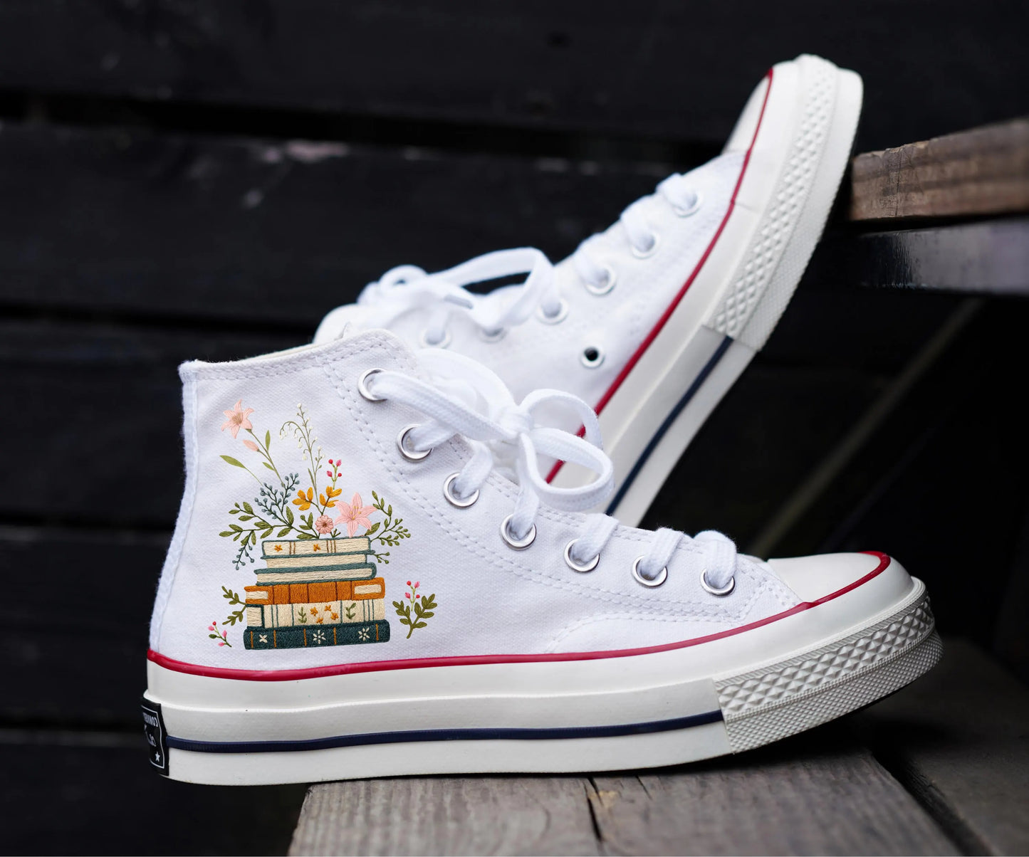 Custom Converse Chuck Taylor Embroidered,Custom Embroidered Wedding Sneakers