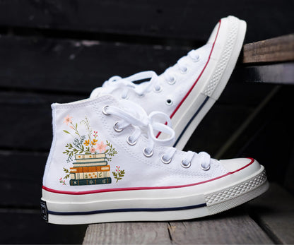 Custom Converse Chuck Taylor Embroidered,Custom Embroidered Wedding Sneakers