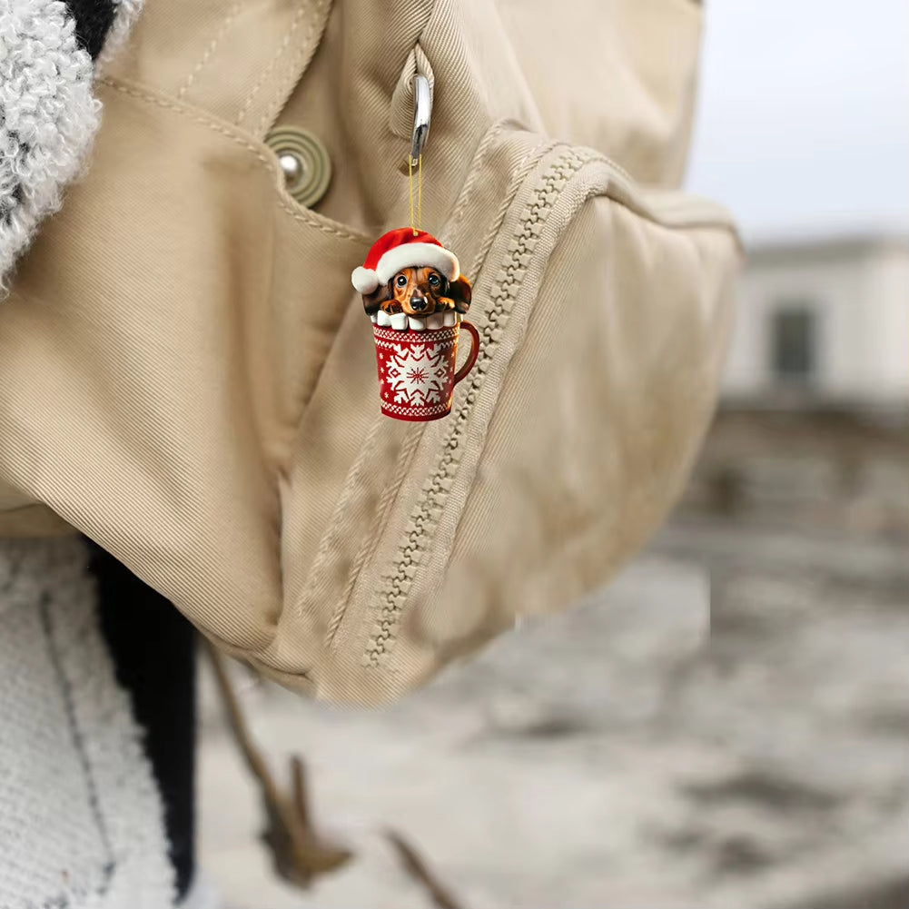 Dachshunds Dog Advent Calendar With Funny Dachshunds Figure Christmas Ornaments