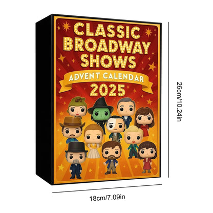 2025 Classic Broadway Shows Advent Calendar 2D Flat Figures Pendant