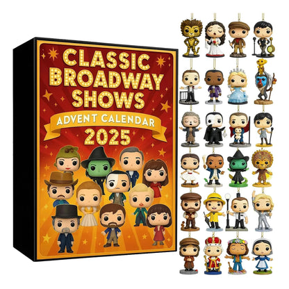 2025 Classic Broadway Shows Advent Calendar 2D Flat Figures Pendant