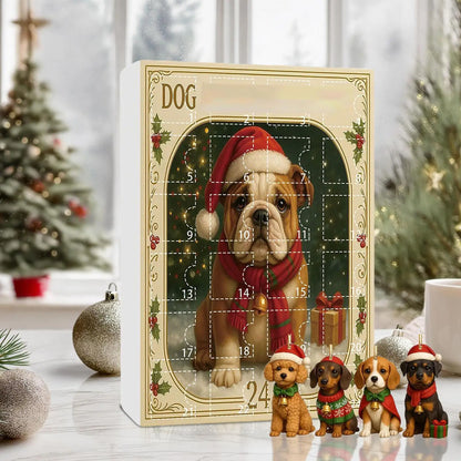 24 Days Dog Advent Calendar with 2D Acrylic Charms