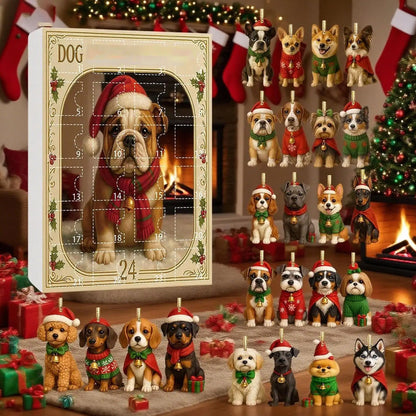 24 Days Dog Advent Calendar with 2D Acrylic Charms