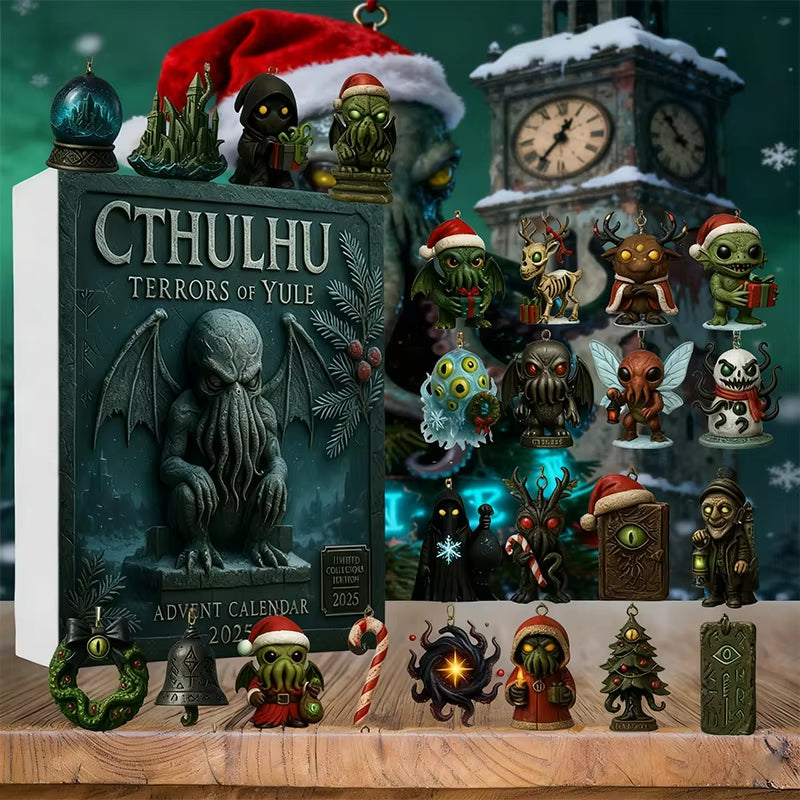 Advent Calendar 2d Flat Acrylic Hanging Cthulhu Monsters