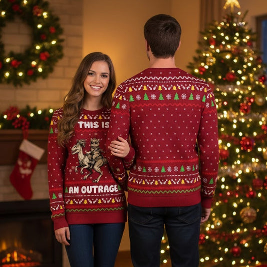 Unisex This Is An Outrage Christmas Ugly Sweater