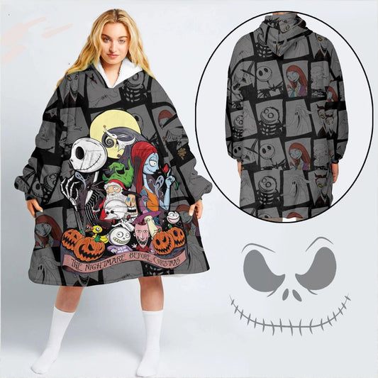 Buttonlab™ Adult The Nightmare Before Christmas Blanket Hoodie