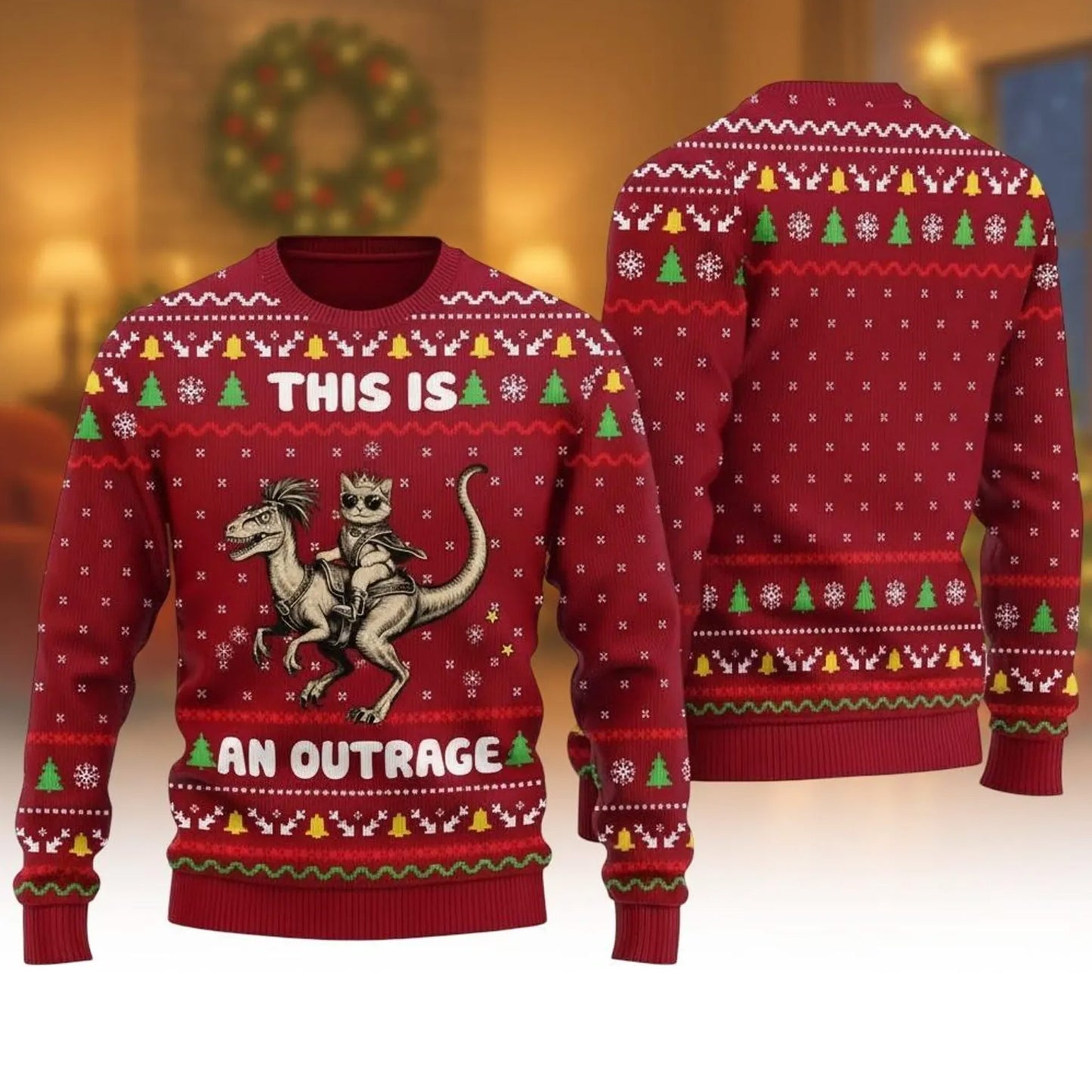 Unisex This Is An Outrage Christmas Ugly Sweater