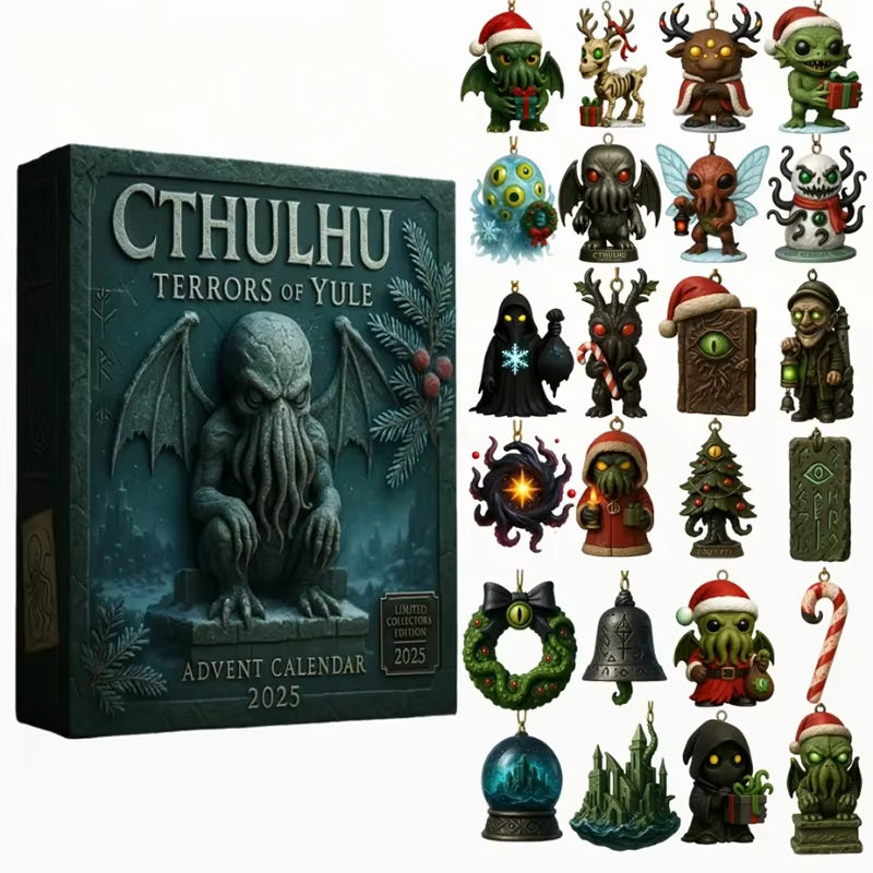 Advent Calendar 2d Flat Acrylic Hanging Cthulhu Monsters