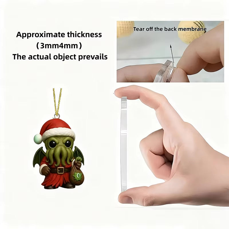 Advent Calendar 2d Flat Acrylic Hanging Cthulhu Monsters