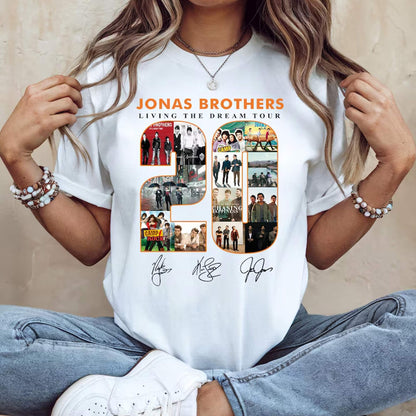Unisex 20th Anniversary Of Jonas Sweatshirt, Living The Dream Tour 2025 Tee
