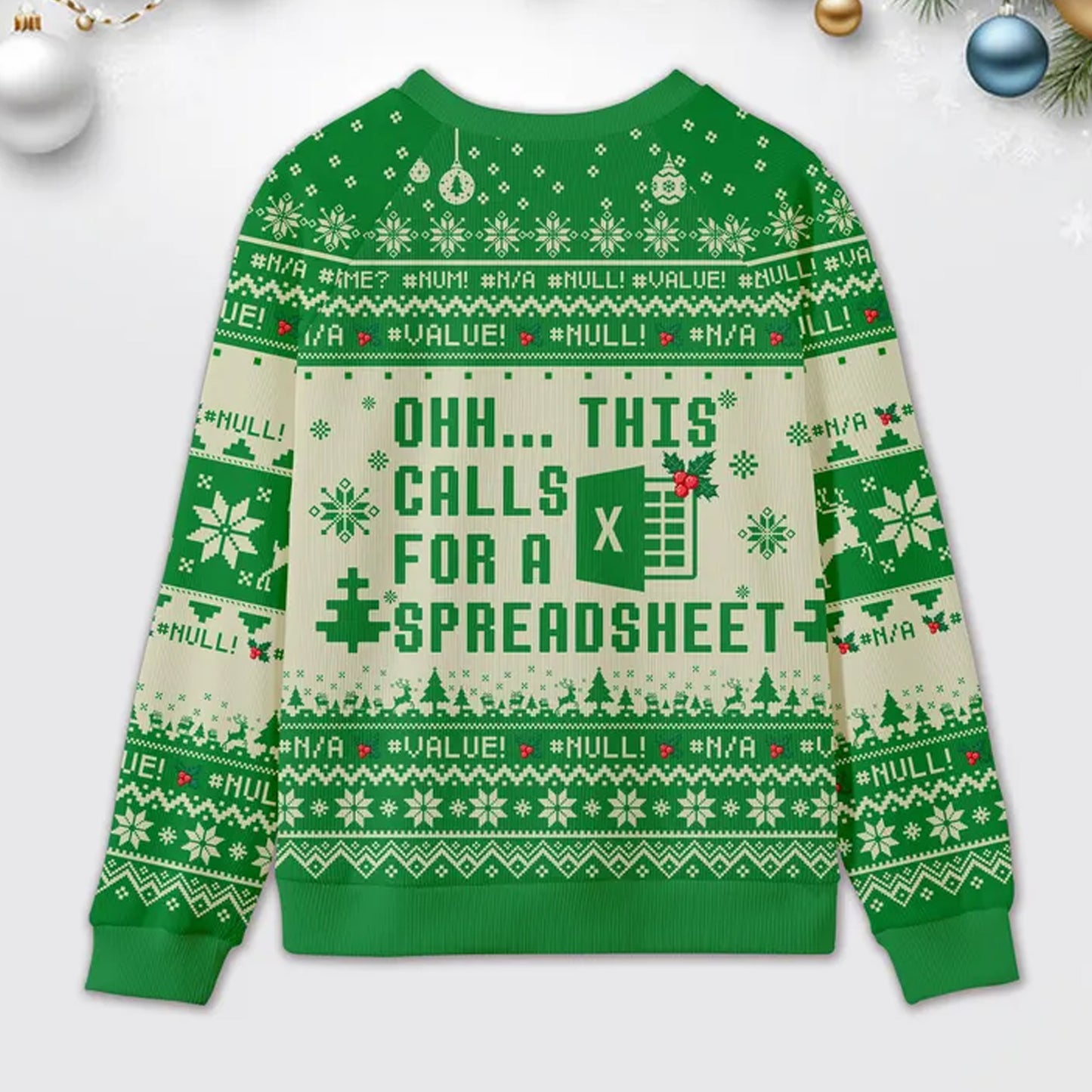 Ohh...This Calls for a Spreadsheet Ugly Christmas Sweater