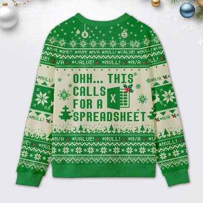 Ohh...This Calls for a Spreadsheet Ugly Christmas Sweater