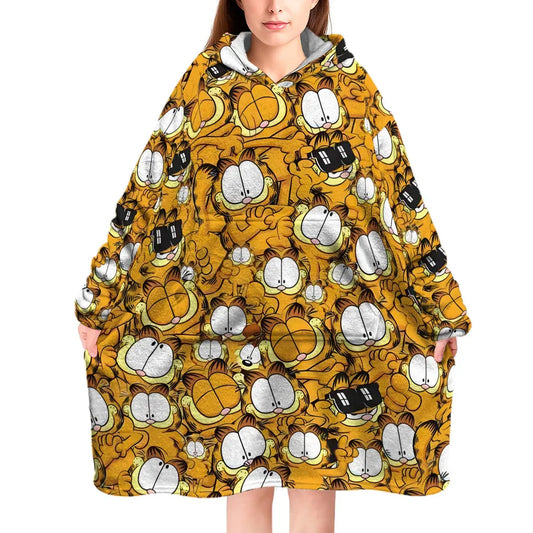 Buttonlab™ Garfield Oversize Fleece Blanket Hoodie