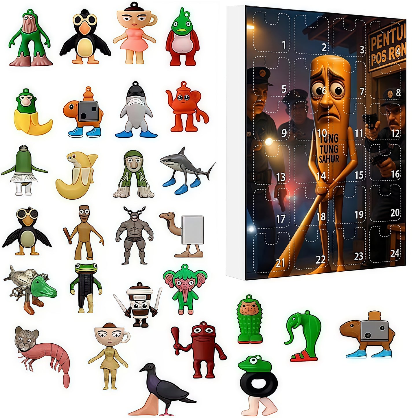 2025 Italian Brainrot Advent Calendar Countdown Advent Calendar Christmas Gift 24 Days